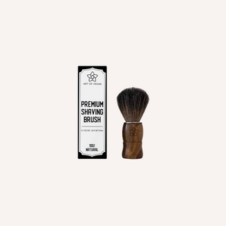 Light-Colored Neem Wood Shaving Brush by Art of Vedas - Perfect Blend of Style and Performance