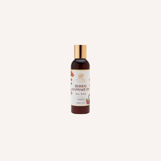 Indulge in the deeply relaxing and therapeutic power of Art of Vedas Herbal Massage Oil, a potent blend of pure Ayurvedic herbs and oils that promotes muscle relaxation, promotes circulation, and enhances tranquility.