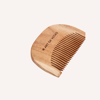 Handcrafted Wood Beard Comb by Art of Vedas - Gentle and Stylish Beard Care Essential