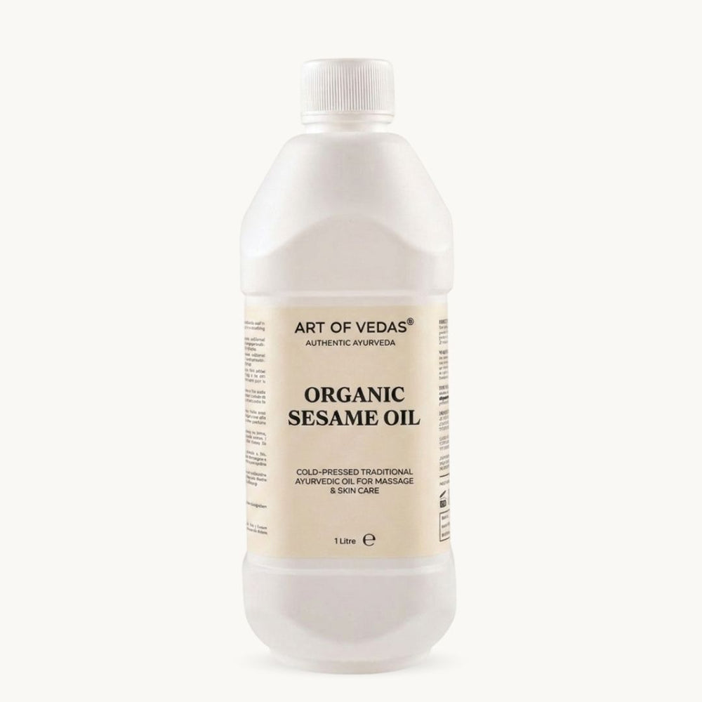 Art of Vedas, Biologische Sesamolie, 1 Liter, klassieke Ayurvedische bereiding
