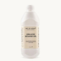 Art of Vedas, Biologische Sesamolie, 1 Liter, klassieke Ayurvedische bereiding